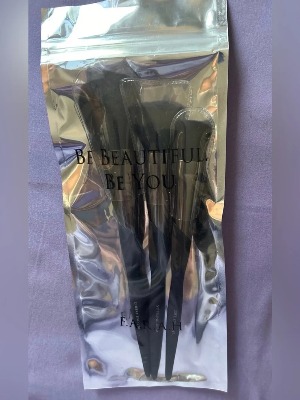 F.A.R.A.H midnight make up brush trio NIB